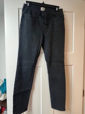 J. Crew women’s sparkly black denim toothpick jeans